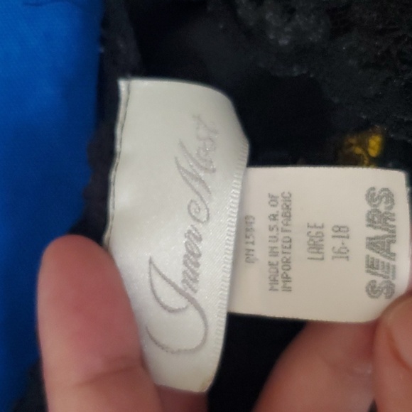 VTG Inner Most (Sears) 90’s Satin Polyester Black Nightie large 16/18 - Picture 7 of 7